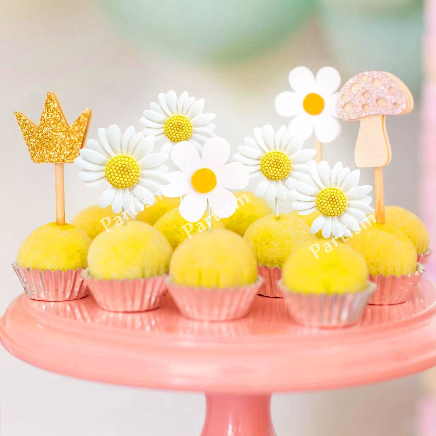 レジンのデイジーケーキデコレーション,さまざまなサイズ,デイ - Confetti Balloon Set のレビューと価格